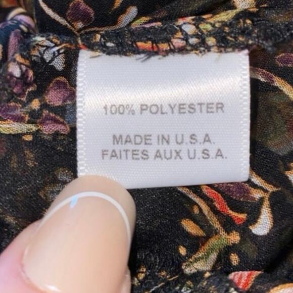 Misa Los Angeles Black Multi Floral Off-the-Shoulder Ruffle Midi Micaela Dress - Picture 8 of 12